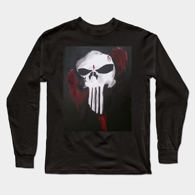 skull face Long Sleeve T-Shirt by stephaniedport